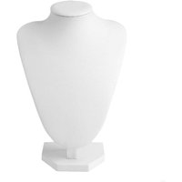E56A Necklace Chain Jewelry Bust Display Holder Stand Mannequin Necklace Bust Jewelry Bust Stand with Faux Leather for Women