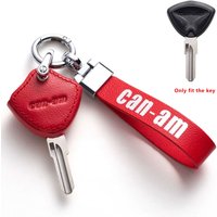 Genuine Leather Motorcycle Key Case for BRP Bombardier Can-am Can Am Motorbike Modification Key Cover Keychain Fob Accessories