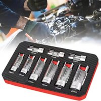 9PCS Oxygen Sensor Socket Wrench Set 10-22mm Flare Nut Oil Pipe Wrench Auto Car Repair Maintenance Tool Set