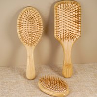 Bamboo Hair Brush Detangling Brushes for Scalp Massage Hair Care Suitable for All Hair Types Ideal for Daily Grooming Routine