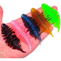 5PCS OPP 7.5CM 6G Supercontinent BELLOWS GILL Soft Lure Worm Fishing Bass Lure Larva soft bait High Elasticity Bite Resistant