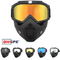 AliExpress NONE UV400 Protective Bicycle Motorcycle Helmet Mech Mask Motocross Sunglasses Windproof Riding Cycling Ski Goggles with Mouthpiece
