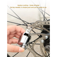 AliExpress NONE Upgraded Cylindrical Disc Brake Lock - Keyless One-Button Locking for Motorcycle & Bicycle - Made of Alloy