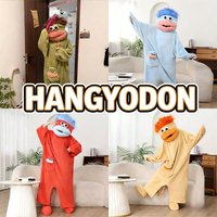 Piżama z polaru koralowego Hangyodon One Piece, gruba, ciepła, zimowa, z zabawnym wzorem rybiej paszczy, odzież do spania dla kobiet, mężczyzn i par,