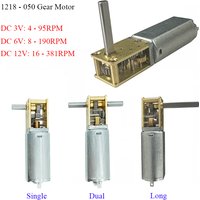 DC3V 6V 12V 1218-050 Mini 050 Getriebemotor Einzel-/Doppel-/Langer Schaft 4RPM-381RPM Langsamläufer mit Hohem Drehmoment Schneckengetriebemotor aus Vollmetall