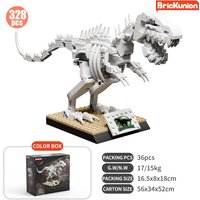 Jurassic Dinosaur Park World Building Blocks Set T-Rex Chase Scene Educational STEM Toy for Kids
