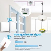 AXUS 433MHz 1/2/3Gang Wireless Smart Switch Light 86 Wall Panel Switch with Remote Control Interruptor For LED Lamp