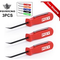 3pcs Pocket Pry Bar Short Angled Operating Handy Tool 4-Sided Grip PQY-GJ005-QY