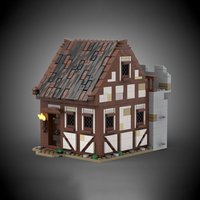 1012-piece MOC Medieval Modular Castle Frame House Building Model DIY Assembly Building Block Toy - Holiday and Birthday Gift