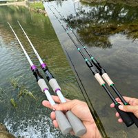 Casting Spinning Fishing Rod 2.1/1.8m UltraLight Trout Jigging Carbon Fiber Rod Pole 4/5 Section with EVA Handle 3-15g Lure WT.