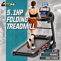 Heavy Duty Folding Treadmill 5.1HP 400LB Capacity 20% Auto Incline Walking Running Home Gym Cardio Fitness Machine With Fan