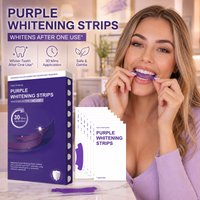 Purple Teeth Whitening Strips PAP+ 30Mins Quick Stain Toothpaste Removal for Lasting Bright Smile Teeth Brightening Oral Care