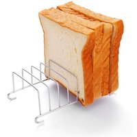 Stainless Steel Toast and Bread Rack 8 Slots Rectangle Food Display Tool For Air Fryer Accessories