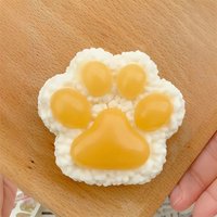 Cute Onigiri Cat Paw Squishy Squeeze Toy Soft Cat Paw Stress Ball Fidget Toy ASMR Sensory Anti Stress Toys for Adults