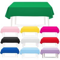 Solid Color Disposable Tablecloth 10 Colors Available Pink Red Blue Yellow Green White Black Birthday Decor