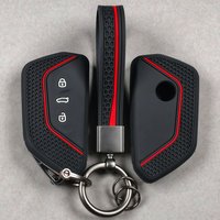 3Button Remote Key Case Silicone Car Key Case Full Protection Key Case Cover for VW Volkswagen/Golf 8 MK8 ID.3 ID.4 /Cupra/Skoda