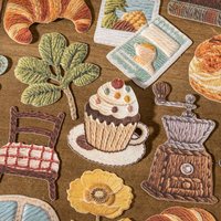 Embroidery Style Life Trinkets Sticker Pack, Must-Have for Students & Stationery Lovers, Multi-Purpose Decorative Stickers