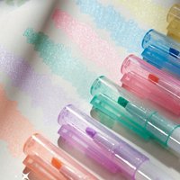 6pcs Glitter Shiny Highlighter Marker Pens, Sparkling Note-Taking Diary, School and Office Use, Back to School Essentials
