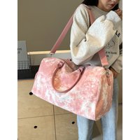 Fashion Canvas Tie-dye Women's Travel Bag Luxury Designer Boston Bag Large capacity shoulder crossbody bag with shoe compartment