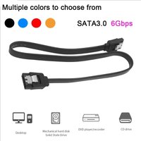 SATA III 6Gbps Cable 40cm - Right Angle & Straight Data Cable with Locking Latch for SSD/HDD/CD Drive