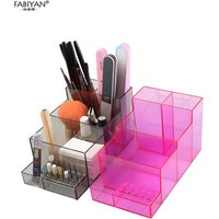 Transparent Nail Art Storage Box Nail Brushes Nail File Storage Containers Grinding Head Acrylic Manicure Organizer Case