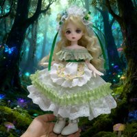 The New Hot-selling Movable Doll Dress Dream Princess Dress Exquisite Headdress Elegant and Textured Personalized Floral Skirt