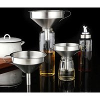 Wide Mouth Stainless Steel Funnel Spice Cooking Oil Filter with Detachable Filter Filter Funnel Wine Spill Tool Kitchen Tool