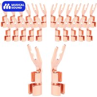 Musical Sound Banana Plugs Connector Adapter Hifi Audiophile Audio Banana Connectors for Speaker Wire Amplifiers