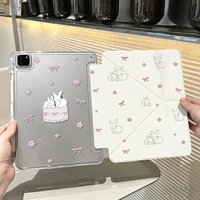 Cute Bunny Pink Bow Cartoon For IPad Pro 11Case 10.2 9/8/7th Generation 9.7 5/6th Air4/5 10th 10.9 Air 10.5 Pro 12.9 Mini 6 Case