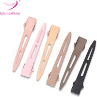 GlamorDove Matte Finish Hair Clips Rust-proof Metal Hairpin With Holes Metal Steel Hairdressing Sectioning Clip Styling Tools