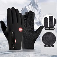 AliExpress Men's Cycling Gloves Winter Touchscreen Warm Women Bicycle Gym Outdoor Driving Motorcycle Waterproof Thermal Non-Slip Gloves