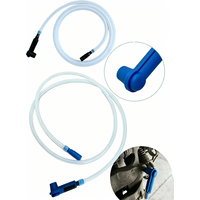 1.2m Clear PVC Brake Fluid Bleeder Hose with Rubber Connector Universal Auto Brake Oil Change Drain Pipe Car Brake Air Bleeding