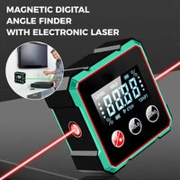HOT Magnetic Digital Angle Finder with Electronic Laser Gauge Protractor Inclinometer Level Magnets Level Ruler Angle Slope 0-90