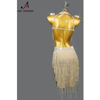 Latin Dance Skirt Ballroom Dresses Dancewear Sexy Womens Party Clothes Competition Practice Wear Girls Samba Performance