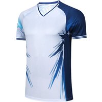 Men Badminton Tennis Tee Running Gym Outdoor Training Printed Short Sleeves Quick Drying Breathable Sports Running Shirts