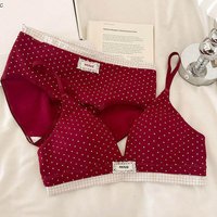 Summer New Sweet Modal Cotton Bra Set Wirefree Lift & Support Small Bust Gathering Anti-Sagging Large Cups, Sexy Slimming Look