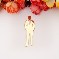 20 Pcs/Lot 6cm / 4cm DIY Men's Suits Shape Stickers Single Party Decor Acrylic Mirror Sticker Banquet Wedding Party Guest Gifts