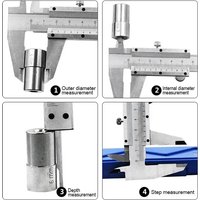 Professional Stainless Steel Vernier Caliper Gauge Sliding 0-150mm Gauge Measurement Tool Inside Outside Depth Step Micrometer