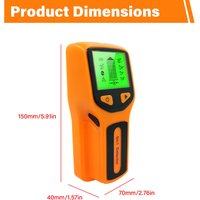 5-In-1 Stud Detector Wall Wood Scanner Digital Handheld Wall Detector Live AC Wires Cable PVC Water Pipe Metal Finder Scanner