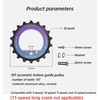 AliExpress NONE Bicycle Rear Derailleur Hollow Eccentric Pulley Wheel 18T Ceramic Bearing Upgrade Kit for R8000 R7000 DIY Road Bike Crankset
