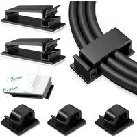 Adhesive Wire Organizer Cable Holder Cord Management Harness Clamp Clip For Home PC Power USB Cable Wiring Desktop Cord Manager