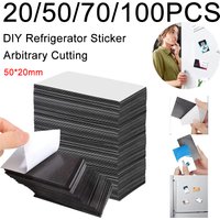 20/50/70/100Pcs Self Adhesive Magnetic Sheets 50x20mm Flexible Rubber Magnets Stickers For Photo Business Card Handmade Craft