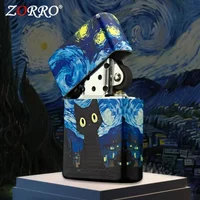 ZORRO kerosen lighter, painted windproof grinding wheel lighter, multiple patterns available for selection and customization
