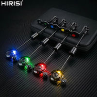 Hirisi B2022 LED Carp Fishing Swingers Drop Off Bite Indicator 4 Colors With Zipped Storage Case Carp Fishing Tackle Accessories