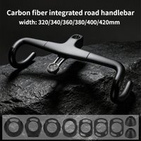 Integrated carbon road handlebar with stem Computer Mount aerodynamic full internal cable routing road bike drop bar handlebar