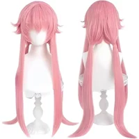 Anime he Future Diary Gasai Yuno Wig Halloween Party for Cosplay Pink Costume Wig long ponytai Synthetic Hair Party Wigs