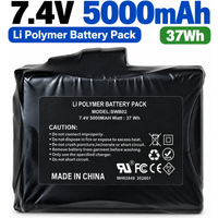 7,4V 5000mAh Wiederaufladbare Akku-Batterie für beheizte Kleidung, Westen, Schuhe und Handschuhe, Akku mit großer Kapazität, DC35135-Anschluss