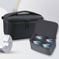 1Pc Fishing Reel Case Heavy Duty Nylon Storage Bag With Foam Padding Detachable Divider Portable Tackle Organizer (Only Bag)