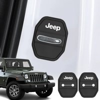 2/4PCS Silicone Car Door Lock Cover Anti-Scratch Protector for Jeep Renegade Wrangler JK JL Grand Cherokee Compass Gladiator