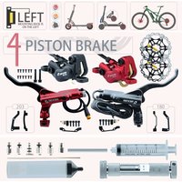 Zoom HB-876E 4-piston Left Disc Hydraulic Brake E-bike Folding Mountain Bike Bicycle Power Off 160 180 203 Roto Split Tube SM2A